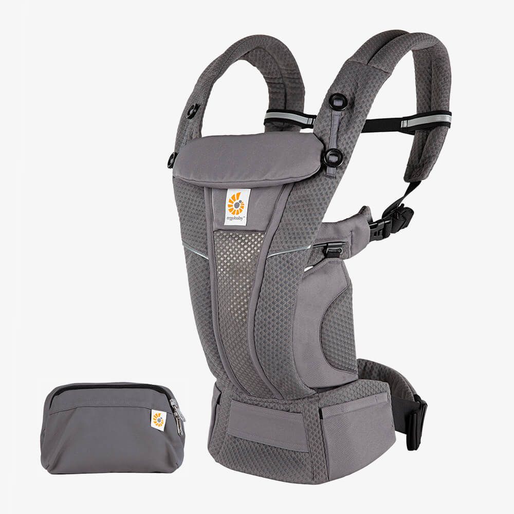 Marsupiu Ergobaby Omni Breeze Graphite Grey - Respirabil - imagine 4