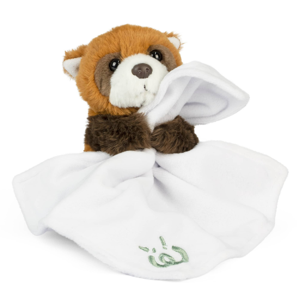 Pui Panda Roșu Living Nature 17cm cu Păturică