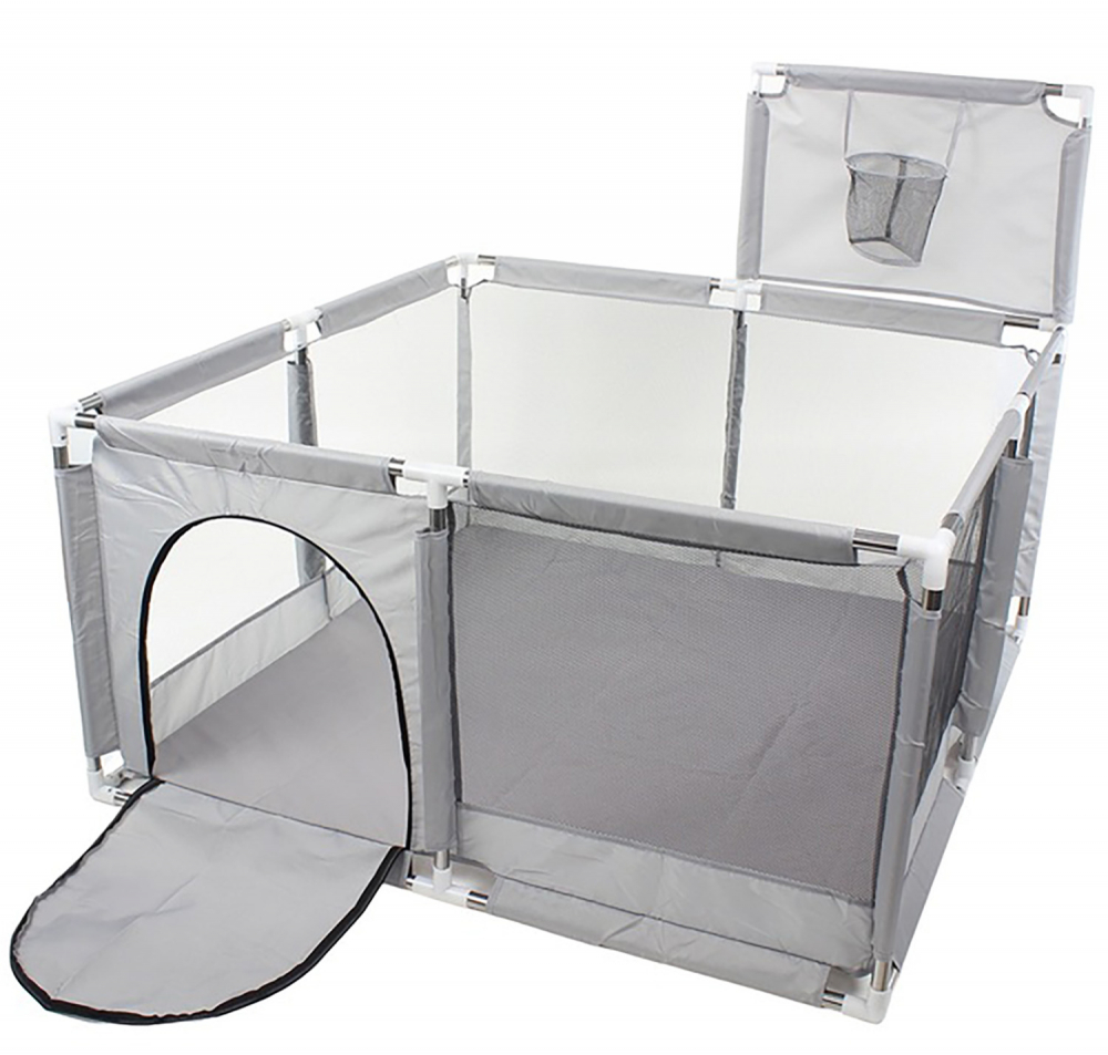 Tarc Joaca Nicekids Grey, 125x65cm, Cu Cos - imagine 7