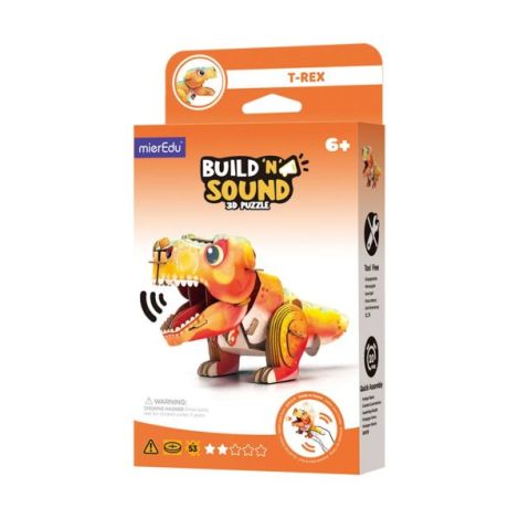 Puzzle 3D cu Sunete T-Rex Mieredu