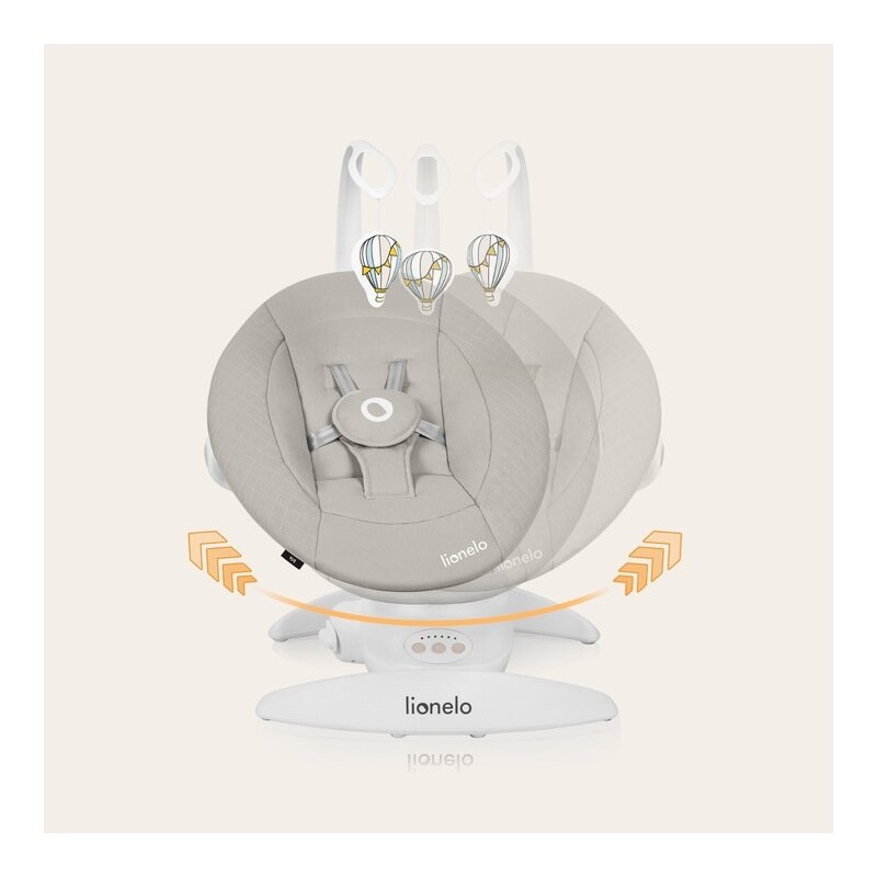 Balansoar Lionelo Iris 2in1, Electric, Bej - imagine 6