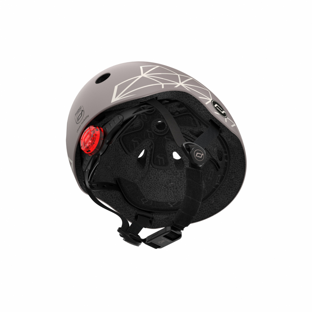 Casca copii Scoot and Ride cu LED Maro 45-51cm - imagine 5