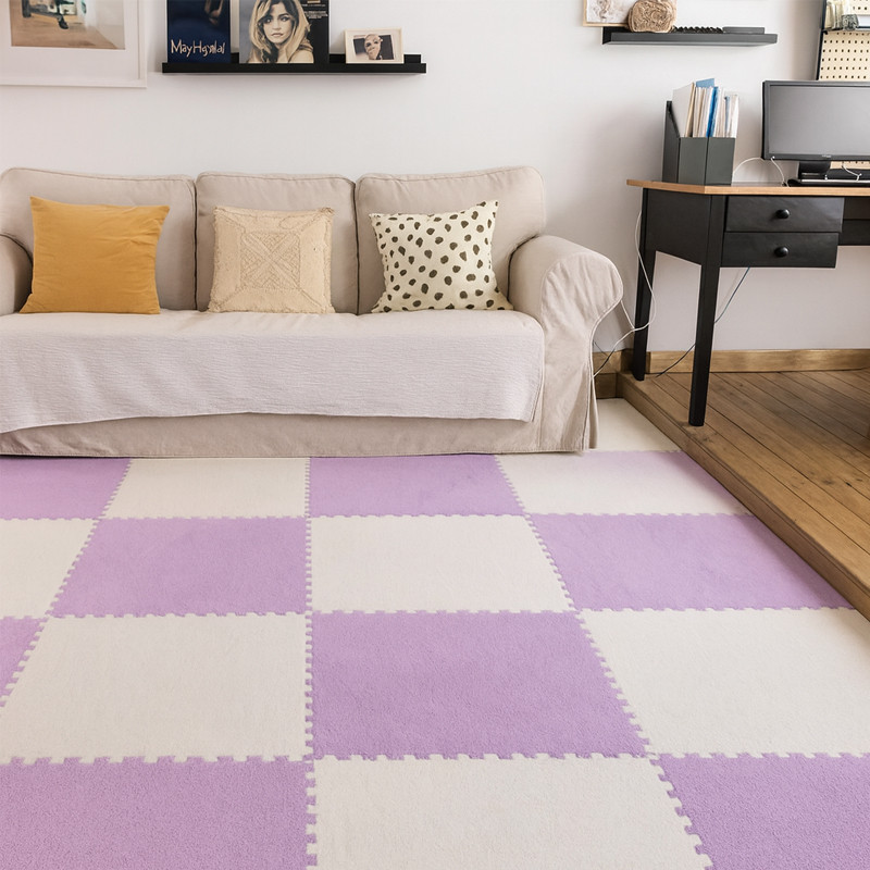 Covoraș puzzle Procart light purple - Sigurță copii