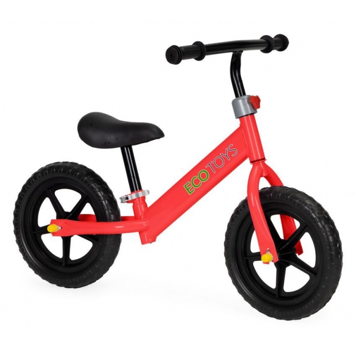 Bicicleta Fară Pedale Ecotoys Roșu, Scaun Reglabil - imagine 5
