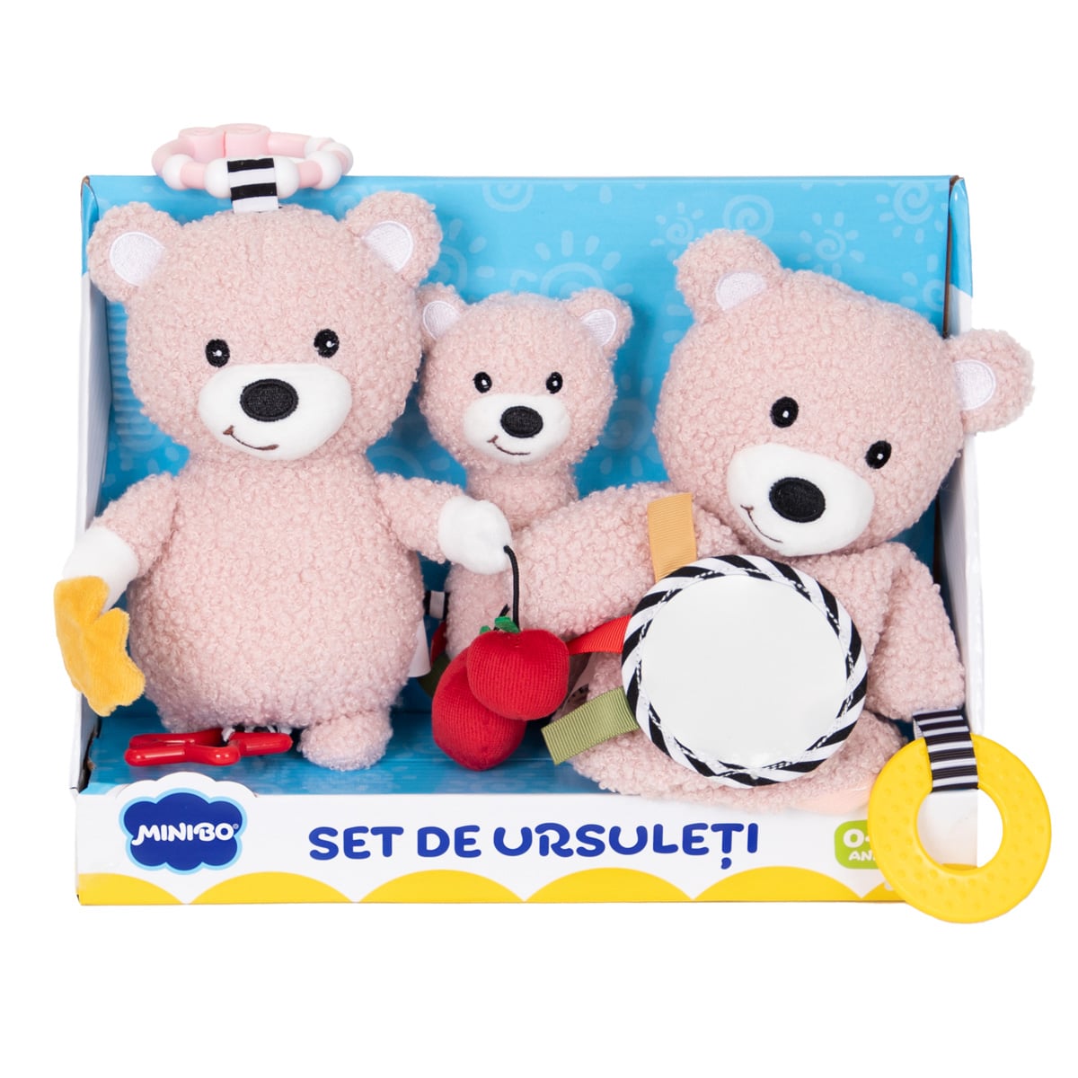 Set Zornaitoare Minibo Ursuleti, 3 Bucăți