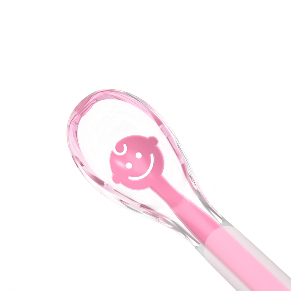 Lingurita silicon Babyono Smile roz