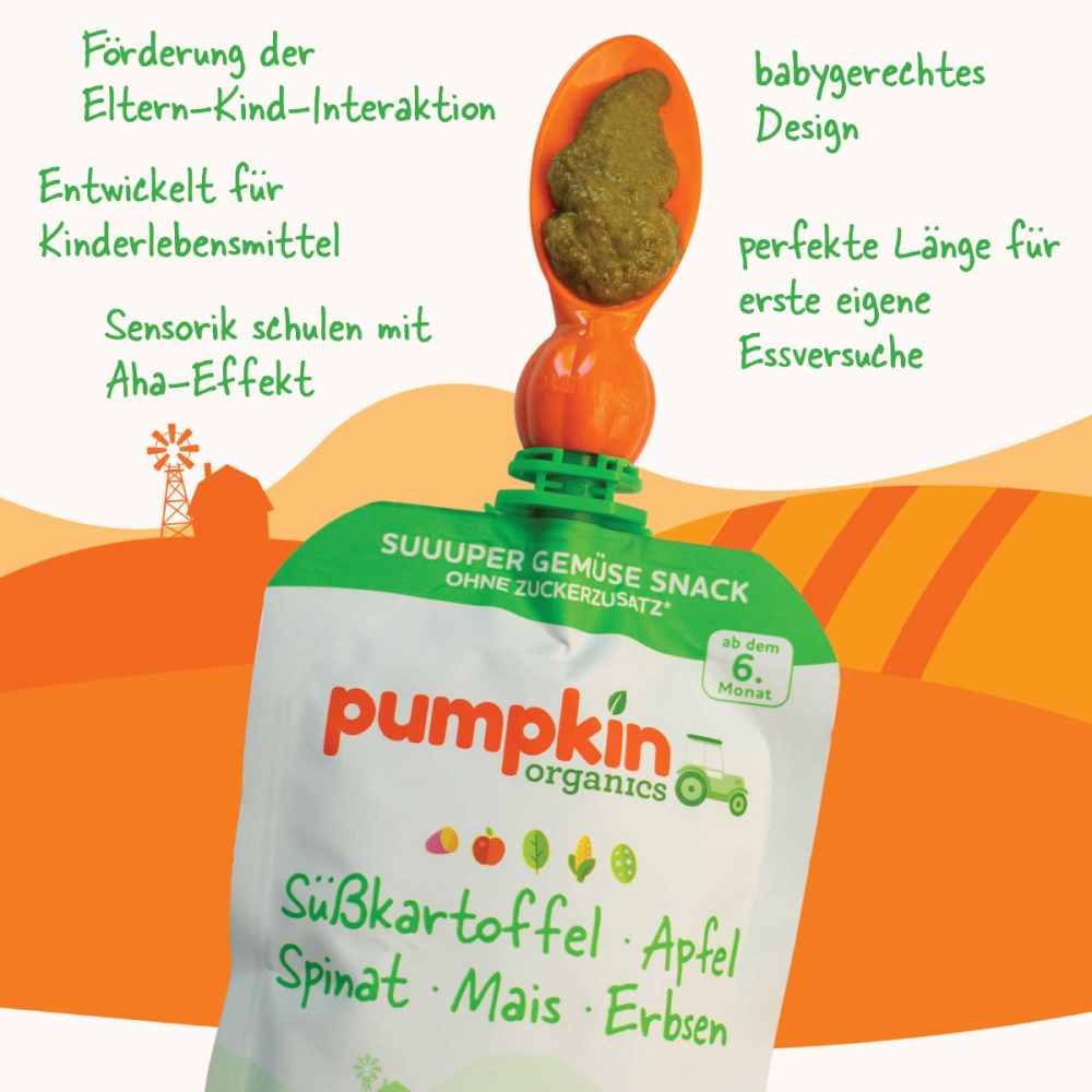 Lingurita Pouch Pumpkin Organics | Hranire Confortabila