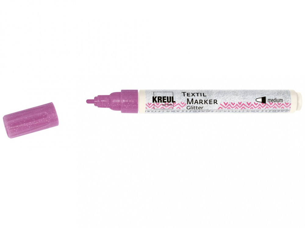 Marker Textil Glitter Kreul, 9 Culori