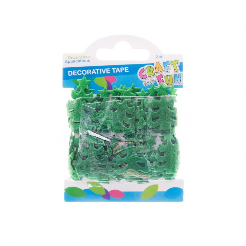 Banda Fetru Verde Craft 2m | Decoratiuni Craciun