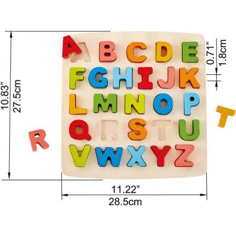 Hape Puzzle Alfabet Chunky - Jucărie Educativă din Lemn - imagine 4