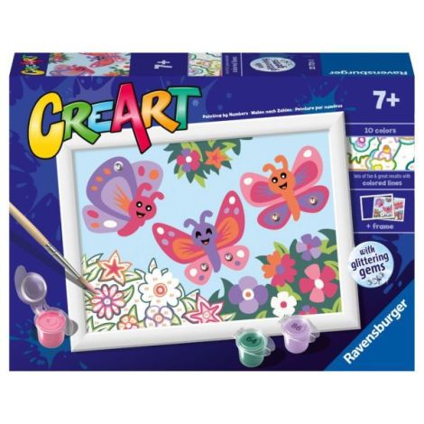 Pictura pe Numere Fluturi Fericiti | Ravensburger - imagine 2