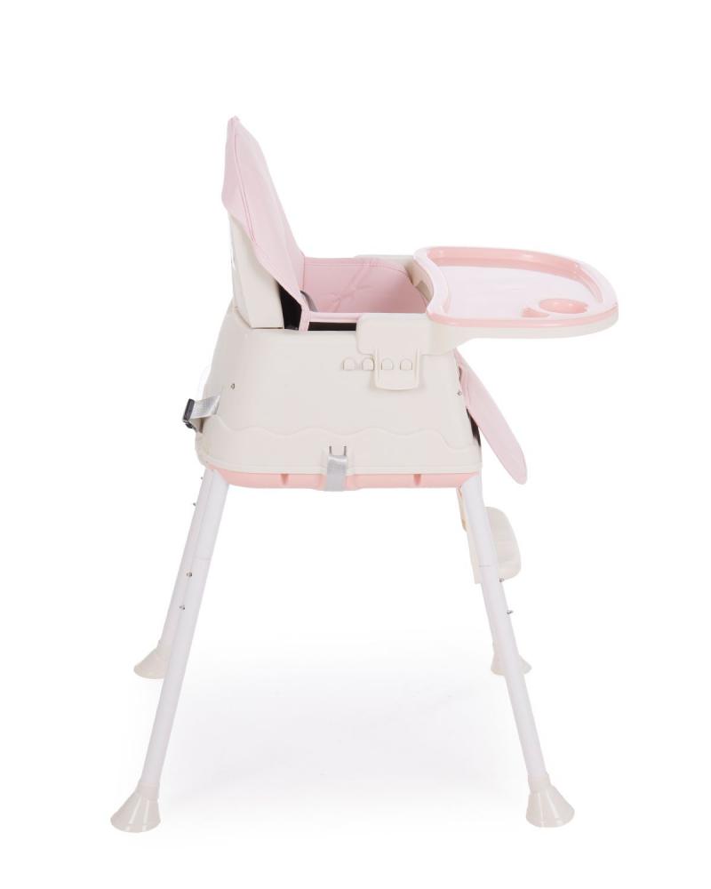 Scaun de masa KikkaBoo 3in1 Creamy Pink, Reglabil - imagine 5