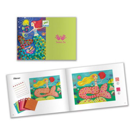 Mozaic Djeco Sirene - Artă prin numere - imagine 4