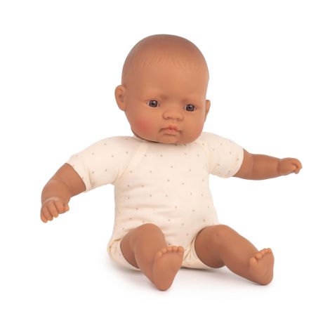 Păpușă Bebeluș Miniland 32 cm, Corp Moale, Hispanic