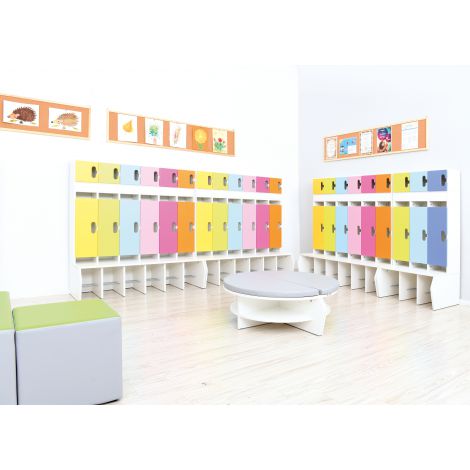 Cuier Vestiar Moje Bambino, 6 Compartimente Colorate - imagine 2