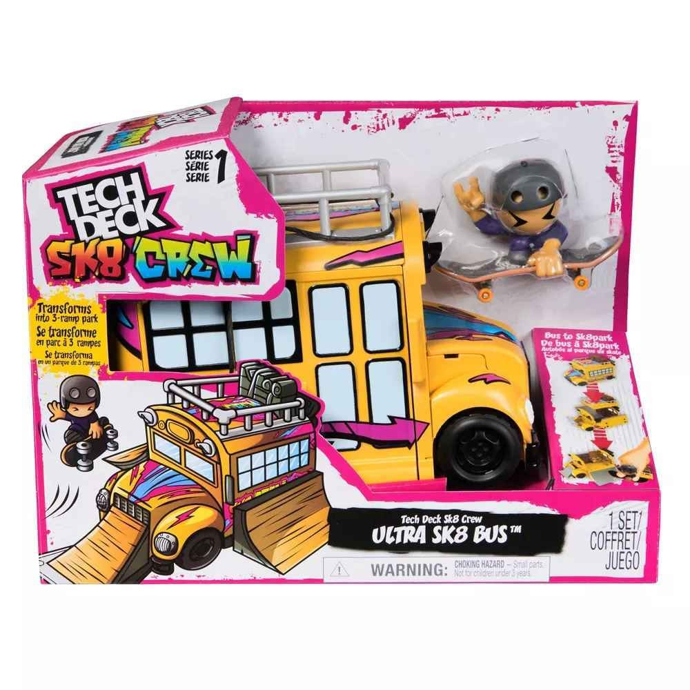 Tech Deck Sk8 Crew Autobuz Set Skatepark Transformator