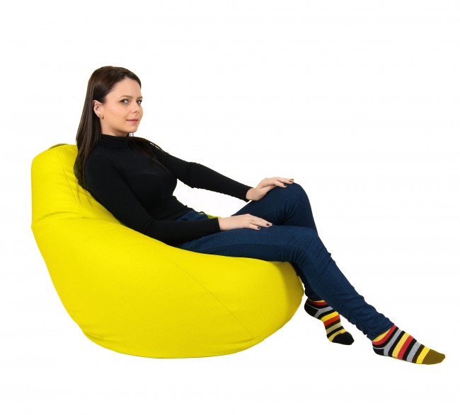 Fotoliu Pufrelax Hobbit Panama Yellow | Confort și Design