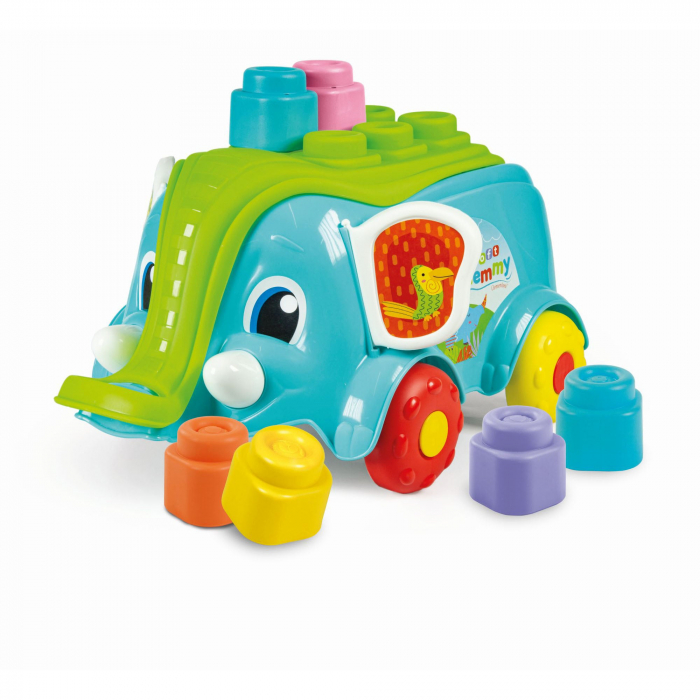 Soft Clemmy Elefant cu Cuburi Clementoni