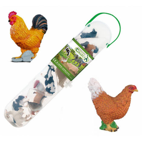 Tub 12 Figurine Animale Ferma Collecta - imagine 2