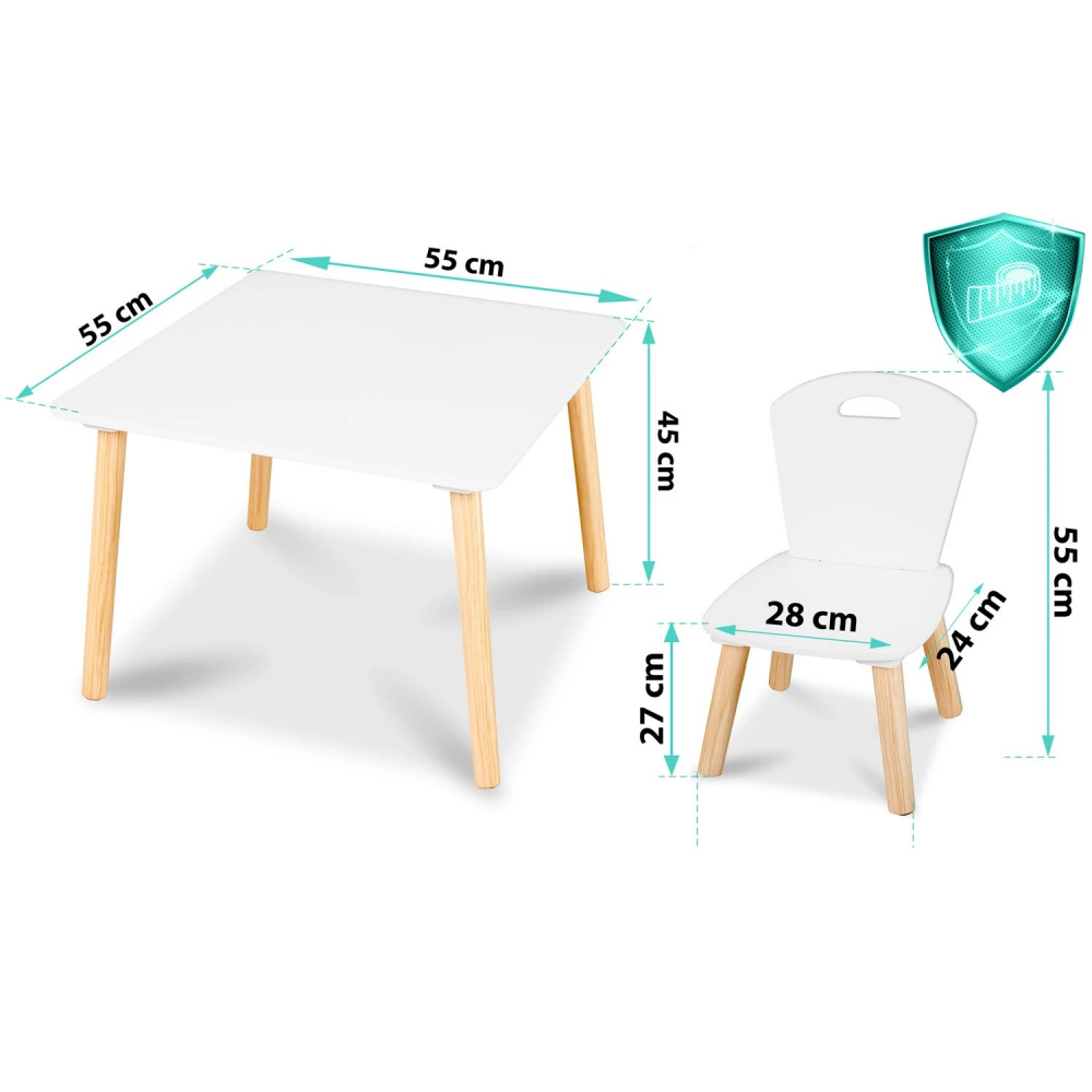 Set Masa+Scaune Ricokids pentru Copii Sigur - imagine 5