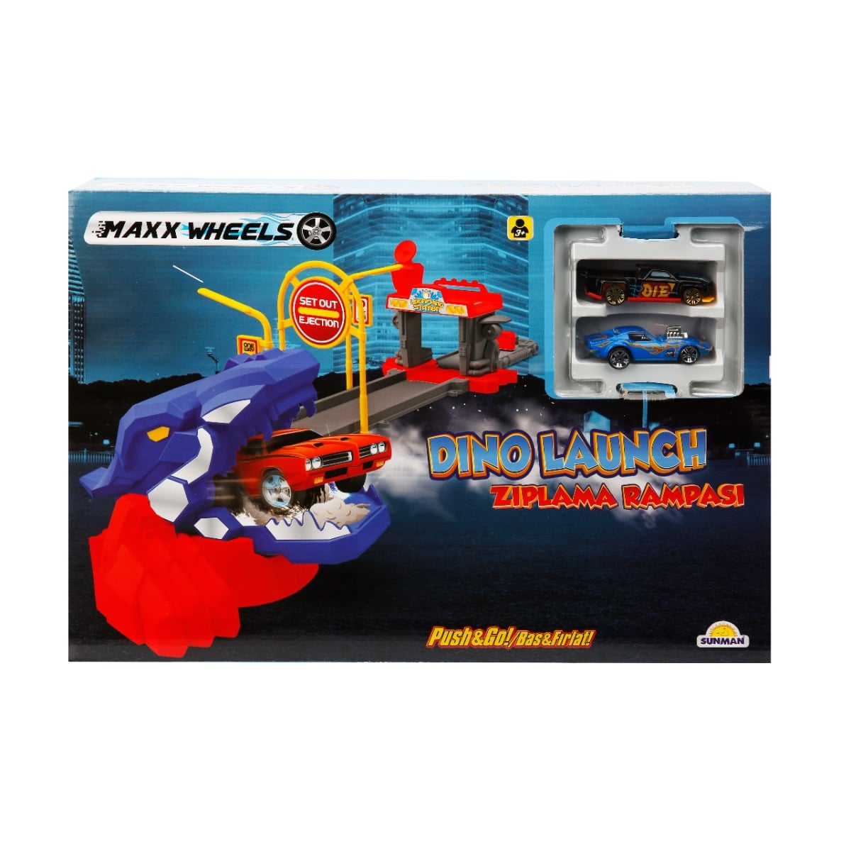 Maxx Wheels Statie Lansare Dragon cu 2 Masinute