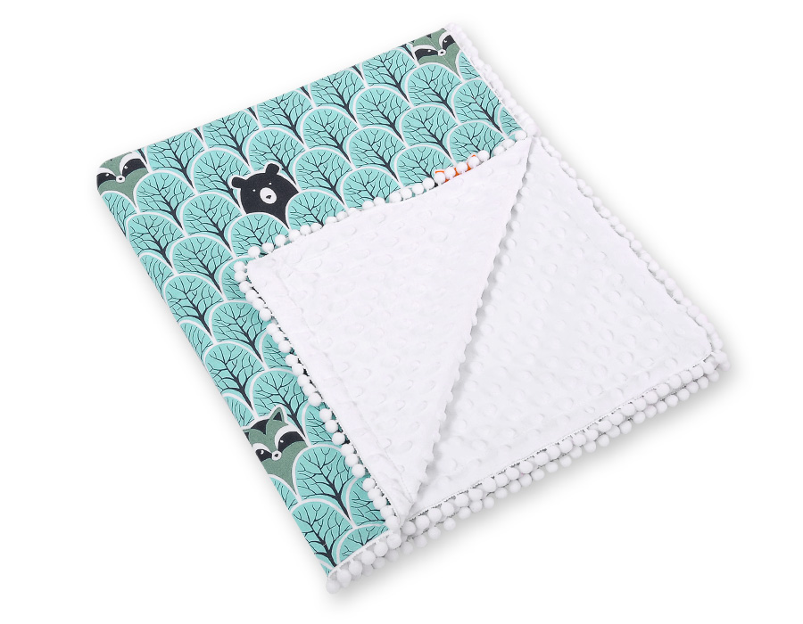 Paturica Bobono Minky Mint 90x75cm - Bumbac moale