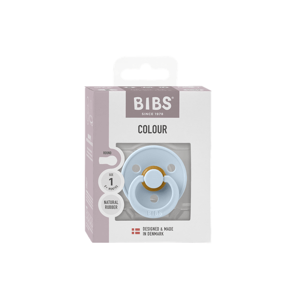 Bibs Colour Suzeta Latex Baby Blue 0+ Luni