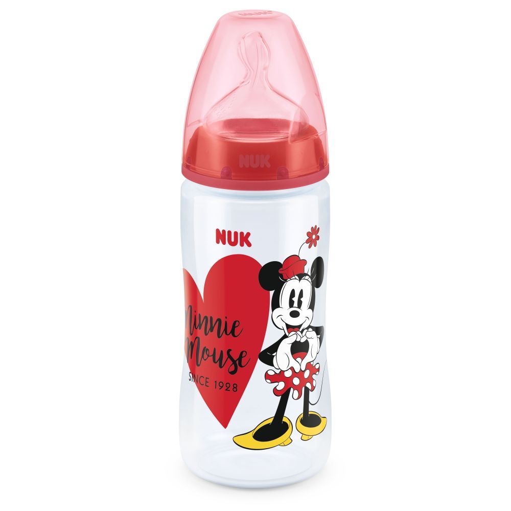 Biberon NUK First Choice, Mickey Roșu, 300 ml - imagine 2