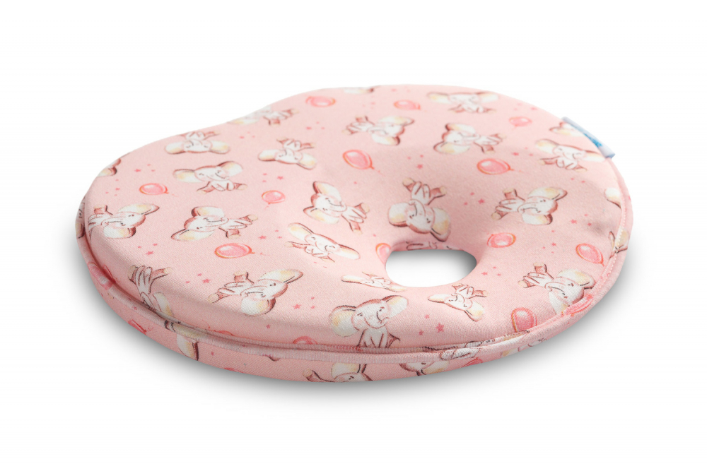 Pernă ergonomică Sensillo Pink - formare cap bebe