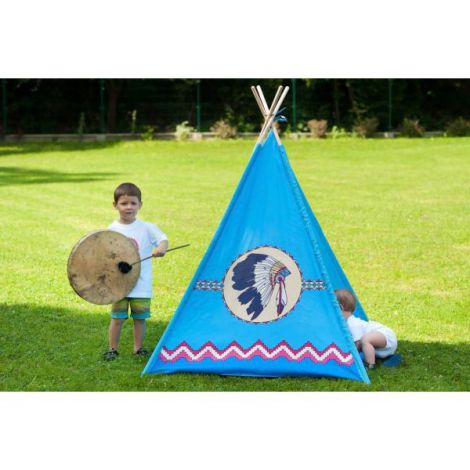Cort PlayTo Teepee Indian Albastru pentru Copii - imagine 3