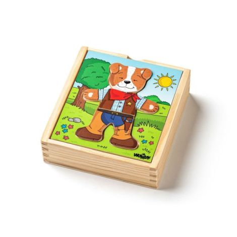 Puzzle lemn Imbraca Catelul Woodyland - Educativ - imagine 2