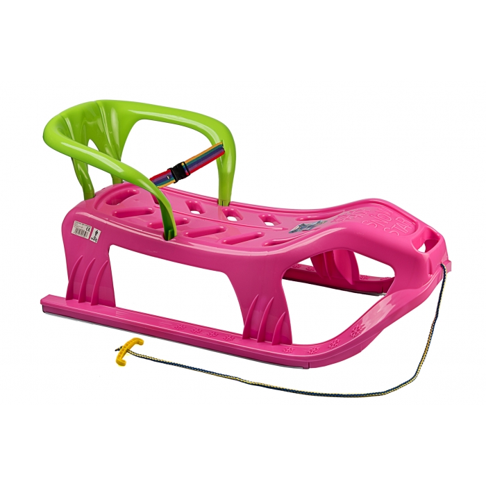 Sanie Marmat Snow Star Z cu spatar, 2 locuri, Roz