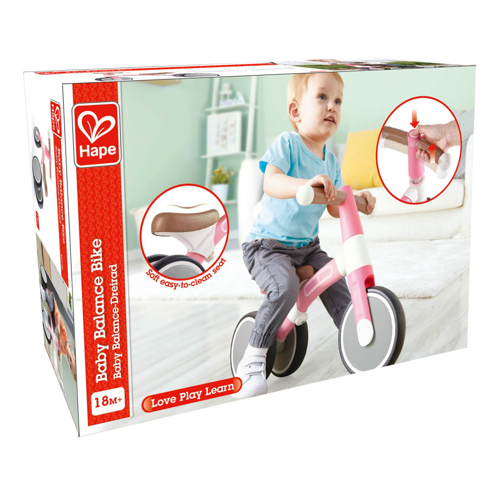 Tricicleta Echilibru Hape Roz, 3 Roti, Aluminiu Usor - imagine 3