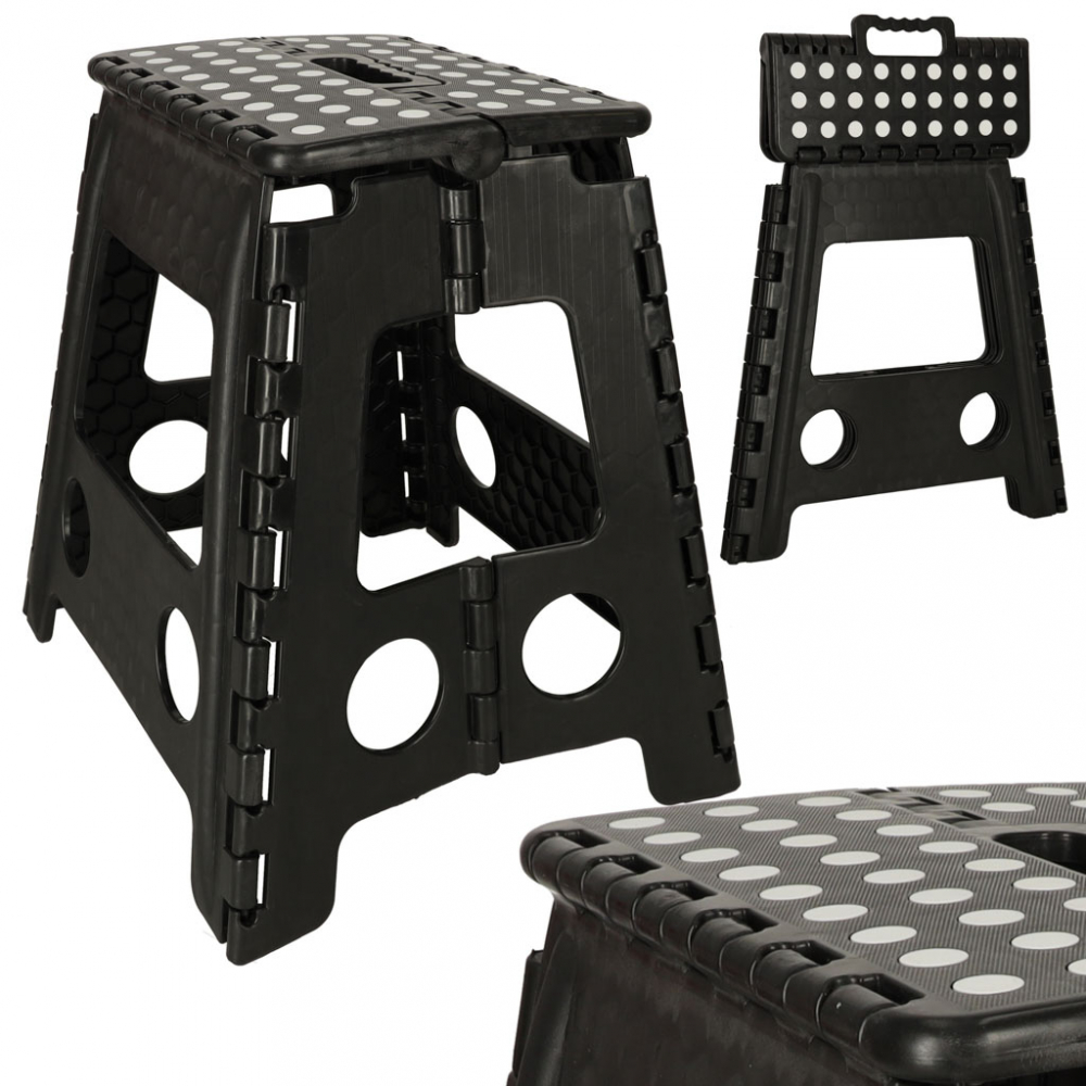 Ikonka Scaunel Pliabil Negru 39cm - Pratic și Compact - imagine 4