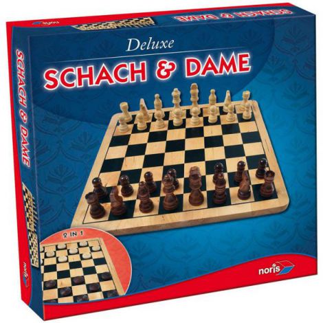 Joc Sah și Dame Noris Deluxe - Set Lemn