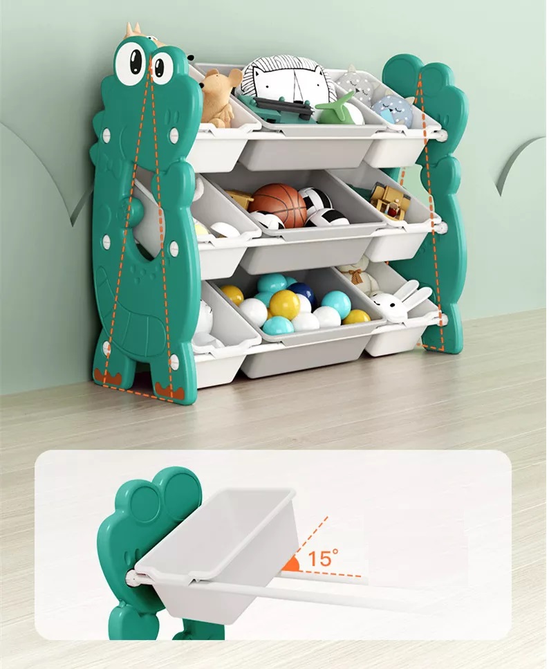 Organizator 7 cutii Nichiduta Dinosaur Verde - imagine 2