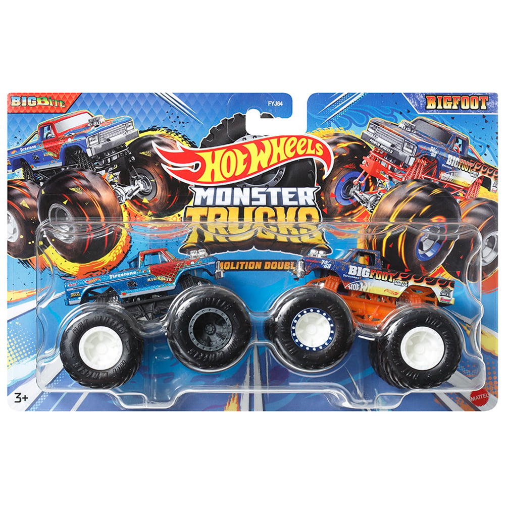 Set 2 Monster Truck Hot Wheels Bigbite vs Bigfoot