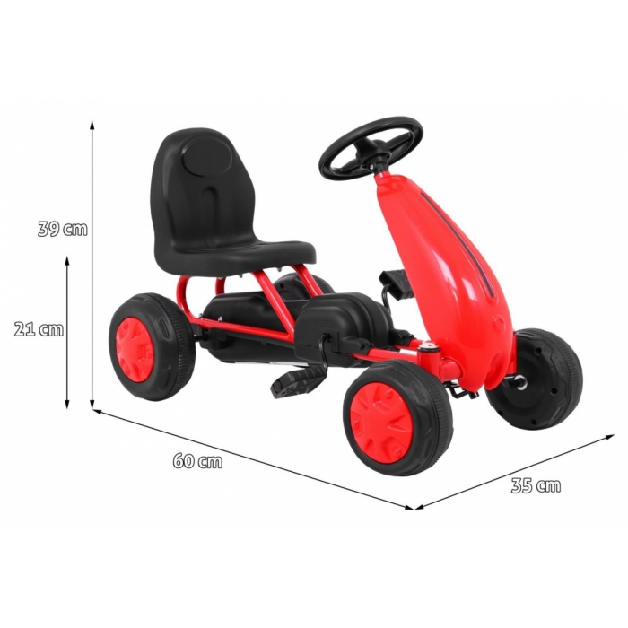 Kart Pedale Gokart Roșu | Aventură Sigură