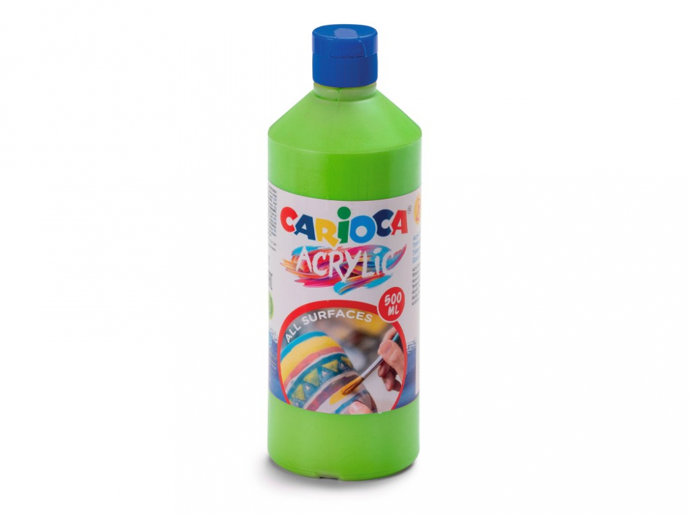 Carioca Tempera Verde 500 ml, Opacitate Ridicată