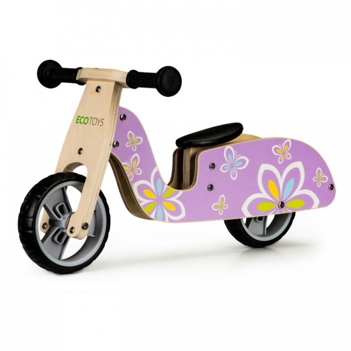 Bicicleta Ecotoys Violet, Fără Pedale, Reglabilă - imagine 6