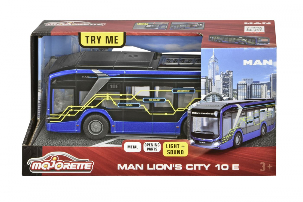 Autobuz Electric MAN Lion S City, 22cm, cu Sunet și Lumină