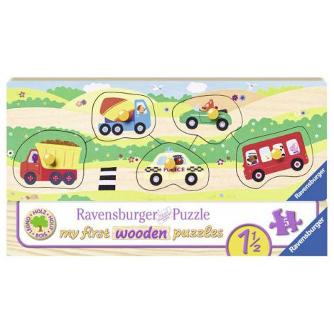 Puzzle Lemn Vehicule 5 Piese Ravensburger