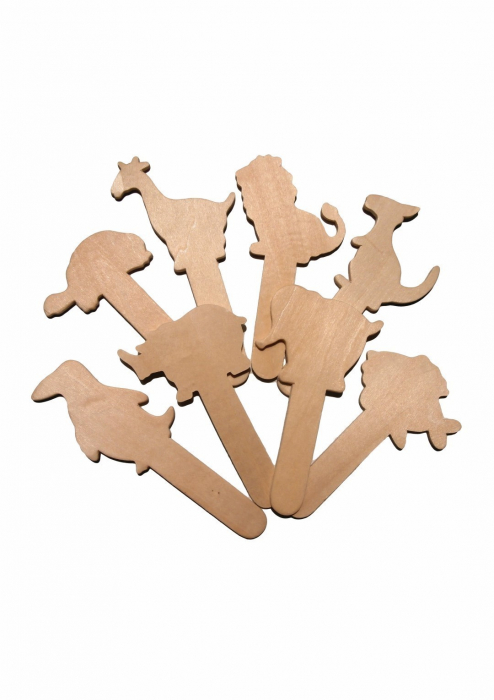 Set 8 Figurine Lemn Animale Sălbatice Colorart