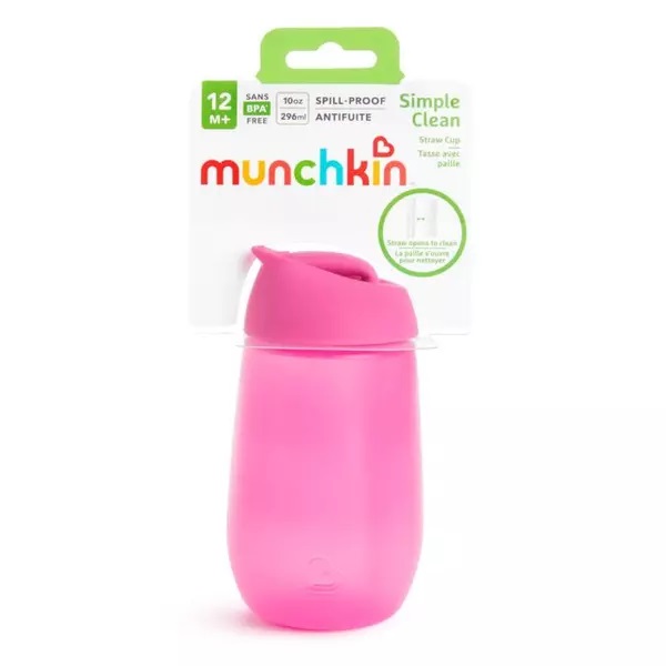 Cana Munchkin cu pai Easy Clean, 296ml, Roz - imagine 3