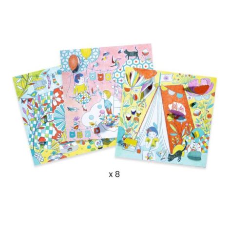 Planse Colorat Surprize Djeco | Jocurile Nineina - imagine 4