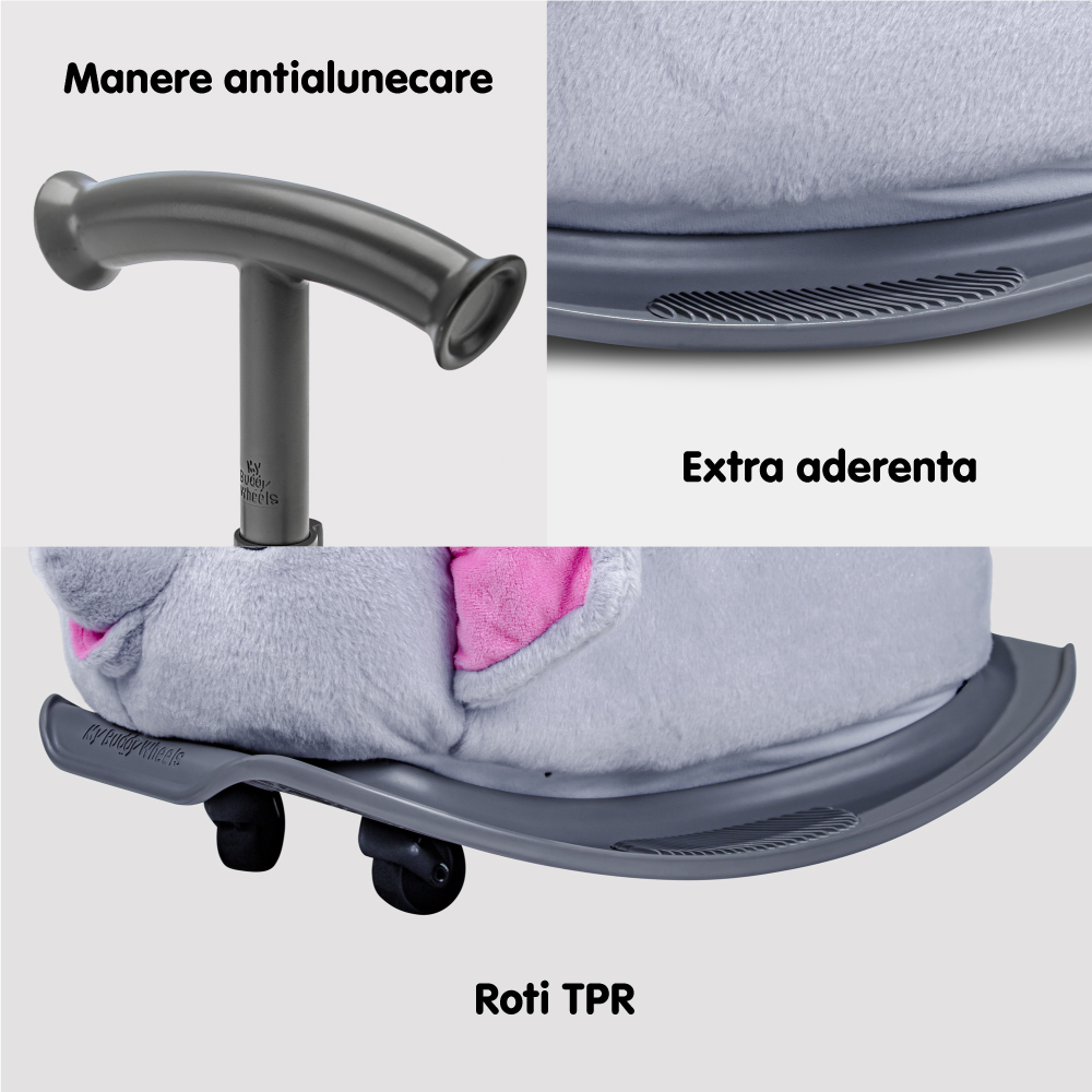 Balansoar cu Roti My Buddy Wheels Elefant 2în1 - imagine 3
