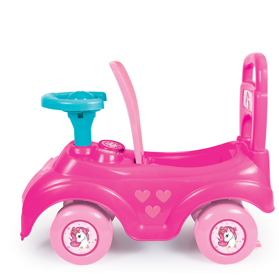 Mașinuță Dolu Unicorn fără pedale | Ride-On cu spațiu depozitare