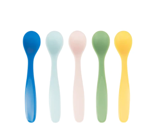 Set 5 Lingurițe Badabulle Pastel, Moi și Flexibile - imagine 3