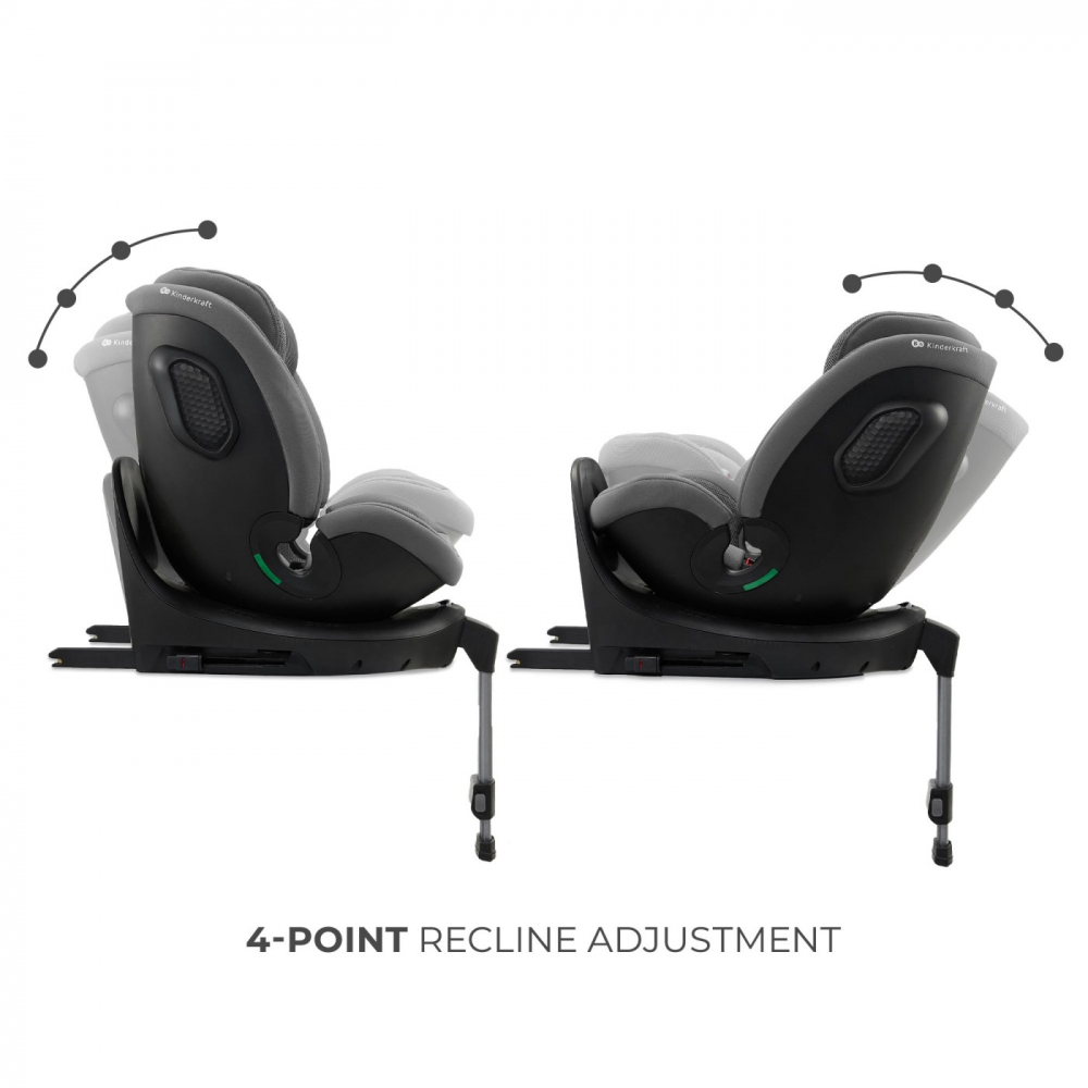 Kinderkraft Xrider 2 Grey - Scaun Auto Rotativ i-Size - imagine 11