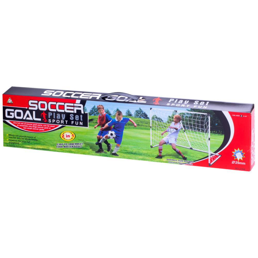 Set Poartă Fotbal Ikonka 2in1 cu Minge - imagine 4